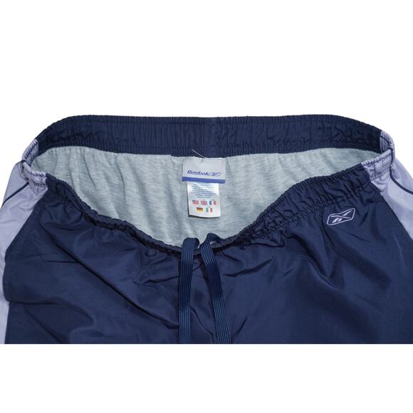Vintage Reebok Women’s Track Pants Navy Blue with Lavender Stripes Size Large - Picture 5 of 6